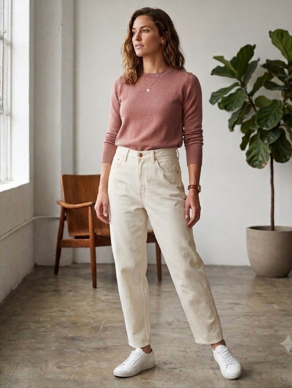 Zara white jeans